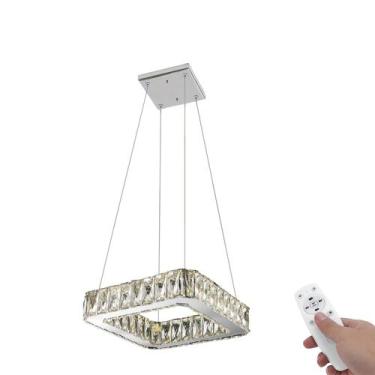 Imagem de Lustre Pendente Cristal K9 Legítimo Led Morderno Com Controle Remoto -
