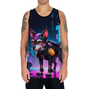 Imagem de Camiseta Regata Tshirt Animais Cyberpunk Cachorro Cão Dog 2 - Enjoy Sh