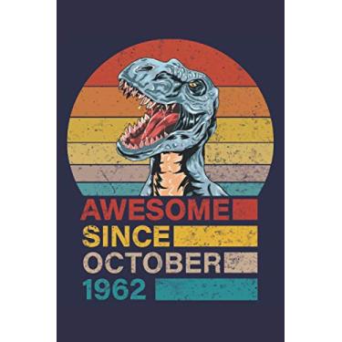 Imagem de Awesome Since October 1962 Dinosaur Journal: 58th trex birthday 2020 girl boy sunset - Lined Notebook/Journal, 110 Pages, 6x9, Soft Cover, Matte Finish