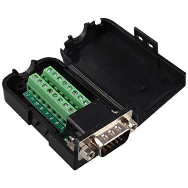 Imagem de Futheda DB15 3+9 D-SUB VGA macho 3 fileiras 15 pinos adaptador conector terminal sem solda placa breakout sem solda soldagem com porca (macho com caixa)