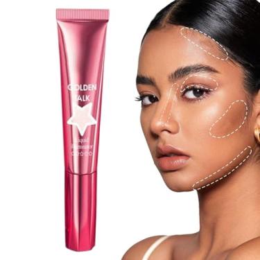 Imagem de Iluminador Líquido, Brilho Iluminador Facial - Creme iluminador leve para maquiagem iluminador 18mL | Creme iluminador de maquiagem iluminador de longa duração para todos os tipos e tons de pele