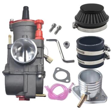 Imagem de Performance PWK34 Kit de coletor de admissão de carburador para Predator 420cc 301cc GX390 GX340 GX270 Motor 11Hp 13Hp Mini Bike Go Kart Cart Cortador de grama Bomba de água Peças de lavadora de