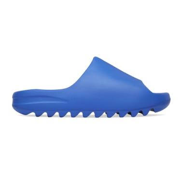 Imagem de adidas Tênis masculino Yeezy Slide GW1931, Azure/Azure/Azure, 14