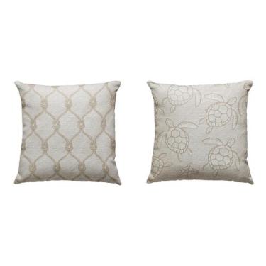 Imagem de Kit 2 Capas de Almofadas Decorativas Grandes para Encosto de Sofá Sala