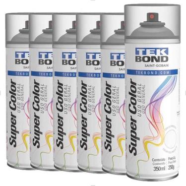 Imagem de Kit com 6 Tintas Spray Verniz Fosco 350ml Tekbond