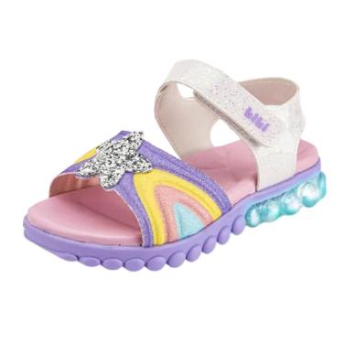 Imagem de Sandália Infantil Menina Luz Summer Roller Conforto Bibi