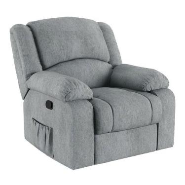Imagem de Poltrona Do Papai Reclinável Melim Zero Wall Linho Cinza Fh1 - D'rossi