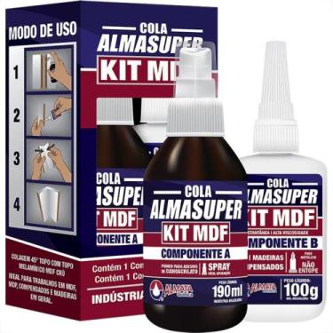 Imagem de Almata Cola Inst Almasuper Kit P/Mdf 290Ml