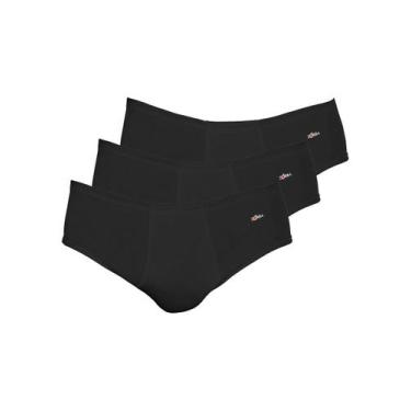 Imagem de Kit com 3 Cuecas Slip Zorba com Abertura 172 Plus Size, Preto, XG