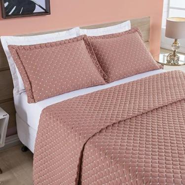 Imagem de Cobre Leito King Doroty Micropercal 100% Poliéster - Rosé - Lilly Home