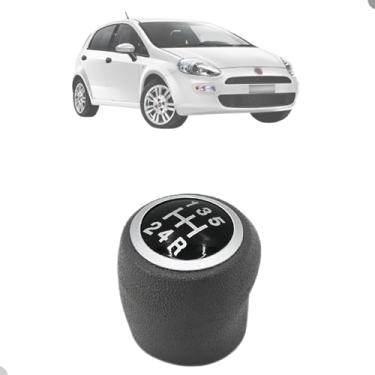 Imagem de Manopla Bola Câmbio Cambio Punto 2008 2009 2010 2011 2012 2013 2014 2015 2016 2017 Cinza e Anel Prata