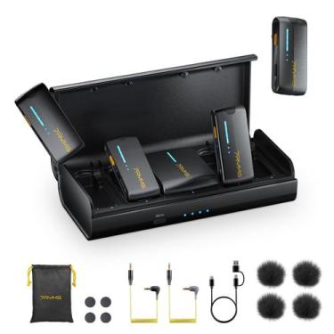 Imagem de Microfone sem fio 7RYMS iRay DW40 de 4 canais para câmeras