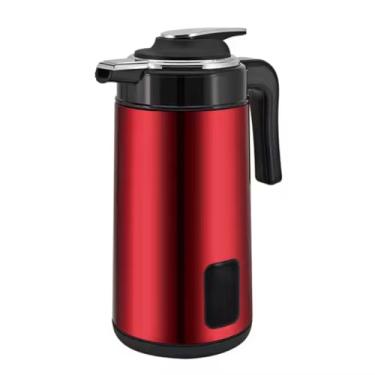 Imagem de Chaleira Elétrica Térmica Inox, 1350W, Garrafa Térmica Vermelha, 220V