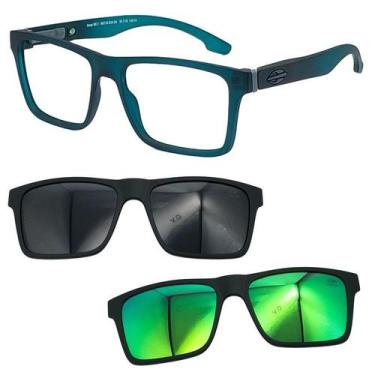 Imagem de Oculos Mormaii Swap NG 2 6153 K04 com 2 Clipon Cinza e Verde, Cinza, V