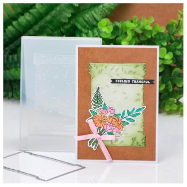 Imagem de Briartw Pasta de relevo 3D envelope com matrizes de corte coordenadas - designs texturizados profundos para fazer cartões, álbuns de recortes e artesanato em papel - compatível com a maioria das