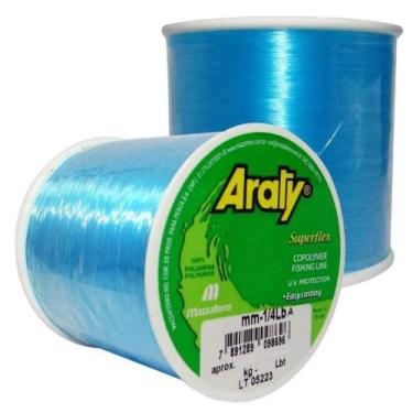Imagem de Linha Monofilamento Araty Superflex 1/4 LB Azul Mazzaferro-Varias Medi