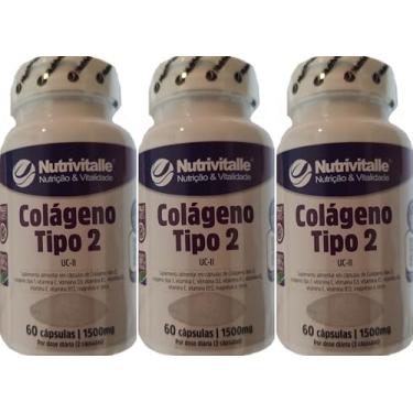 Imagem de Colágeno Tipo 2 Nutrivitalle 60 Cápsulas Kit 3 Unidades