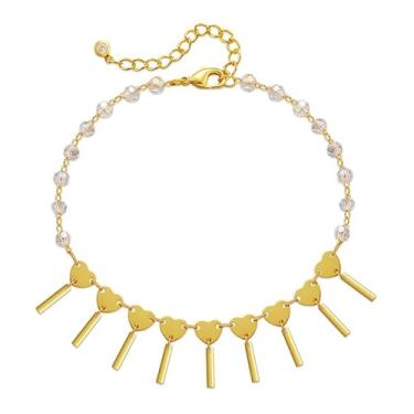 Imagem de Yumikoo Tornozeleira feminina banhada a ouro 18 k, middle, Ouro amarelo, Sem Pedra Preciosa