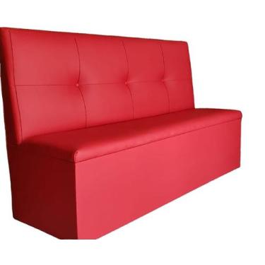 Imagem de Poltrona restaurante booth vermelha 1.20m - O REI DAS POLTRONAS ART & 