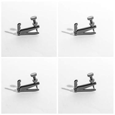 Imagem de MI&VI Afinadores finos para violino - ajustadores de aço inoxidável, preto estável, 4 peças (tamanho 3/4-4/4)