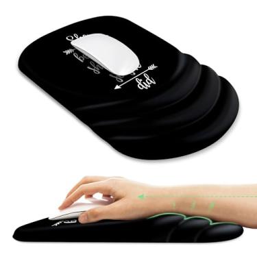 Imagem de Mouse pad preto com citação inspiradora com descanso de pulso - mouse pad ergonômico-mousepad-mouse pad com descanso de pulso