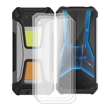 Imagem de [Pacote com 3] para Unihertz 8849 Tank 2 Pro Protetor de tela temperado Galss, HGJTFANY - Alta transparência [dureza 9H] [livre de bolhas] Película protetora de vidro temperado para Unihertz 8849 Tank