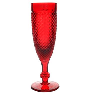 Imagem de Taças Champagne Vermelha Bico de Jaca 6 peças
