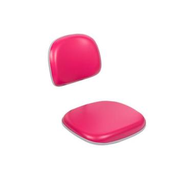 Imagem de Assento E Encosto Secretária rosa Espuma Injetada Tecido Sintético - P