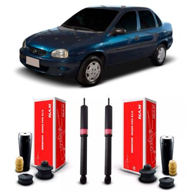 Imagem de Par Kit Amortecedor Kayaba Suspensão Traseira Chevrolet Corsa Classic 2003 2004 2005 2006 2007 2008 2009 2010 2011 2012