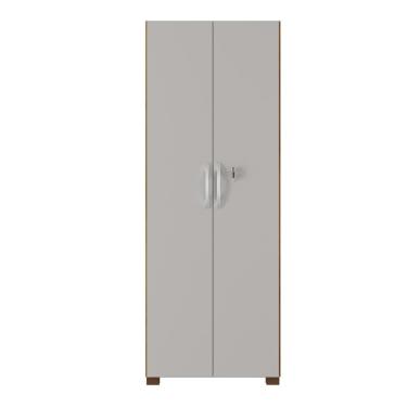Imagem de Armário Multiuso Com Chave 2 Portas Chicago Notável Freijó / Off White Freijo