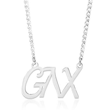 Imagem de ZAOQIAN Colar com pingente de inicial Kendrick GNX – Joias de hip-hop inspiradas na costa oeste para homens, corrente ajustável durável de aço inoxidável, joias prontas para shows, presentes para fãs