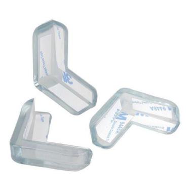 Imagem de Protetor Quina Móveis Cantoneira Silicone Bebê 4 Unidades - SHM