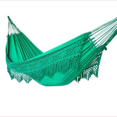 Imagem de Rede De Dormir Descanso Casal Luxuosa Gigante(VERDE VARANDA CORAÇAO)