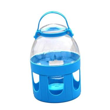 Imagem de WeiLaiKeQi Ferramenta de alimentação do alimentador de gaiola de pássaros fácil de limpar o dispensador de água para limpar o bebedor de pássaros para o gado, 2l