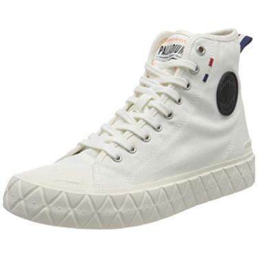 Imagem de PALLADIUM Tênis masculino de cano alto, Estrela branca, 7.5