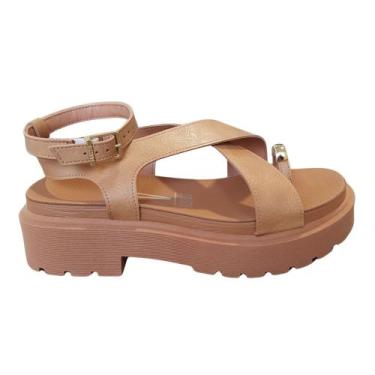 Imagem de Sandalia Papete Tira Abotoar X Ring Toe Vizzano Tratorada 6499.122, Ar