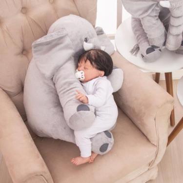 Imagem de Almofada travesseiro apoio elefante para bebe pelúcia médio - Miguel B