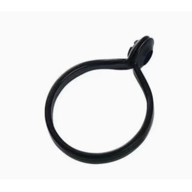 Imagem de 30 argolas de cortina de plástico romano para cortina de janela deslizante suave e estrutura resistente (pequeno preto)