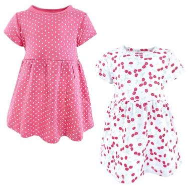 Imagem de Hudson Baby Vestidos de algodão para bebês e meninas, Cerejas, 0-3 Meses