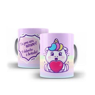 Imagem de Caneca Porcelana Divertida Unicórnio Presente Criativo 03 - Villa Cane
