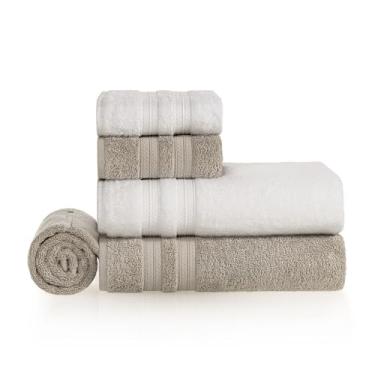 Imagem de Karsten - Jogo de Banhão Karsten Unika Branco e Lunar 100% Algodão 5 peças