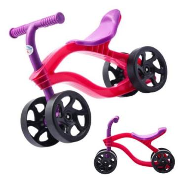 Imagem de Bicicleta de Equilíbrio Infantil 4 Rodas Rosa Sem Pedal  Para Crianças
