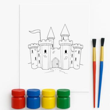 Imagem de Meu Pequeno Artista, Desenho e Pintura Infantil, Papel, Tintas e Pincéis Coloridos (Castelo A7)