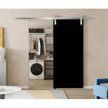 Imagem de Porta Celeiro de Correr Laqueada Preta - 210x100