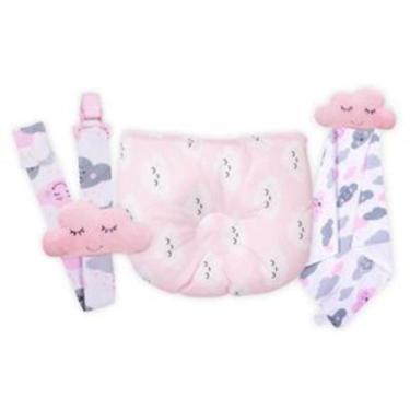 Imagem de Naninha Para Bebê + Travesseiro Anatômico + Prendedor De Chupeta - Cri