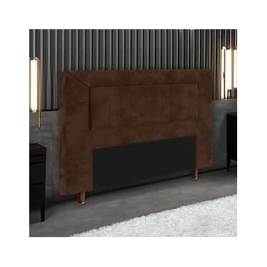 Imagem de Cabeceira para Cama Box King Size Portobel Cintia com Revestimento em Suede