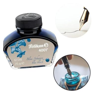Imagem de Refil de Tinta Caneta Tinteiro Nankin 30ml Profissional Azul Escuro - 