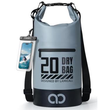 Imagem de Mochila impermeável Lamicall Dry Bag 20L com capa de telefone 10L/20L