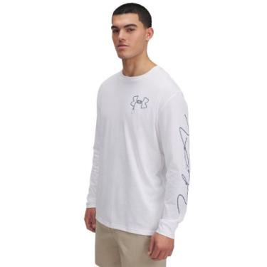 Imagem de Camiseta de Treino Under Armour Outdoor Graphic Masculina, Branco, GG