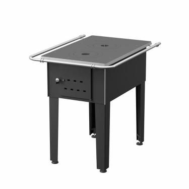 Imagem de Fogão A Lenha Campeiro Preto Chapa De Ferro Fundido N°01 Esq